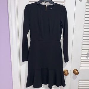 DKNY Black, Long Sleeved, Seamed Fit Dress